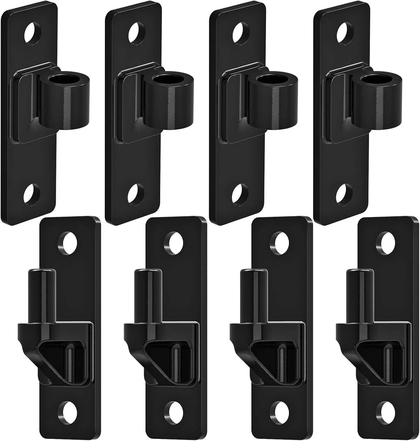 Insaga Heavy Duty Gate Hinges High Strength Steel Black Fence Barn Shed 4Pack