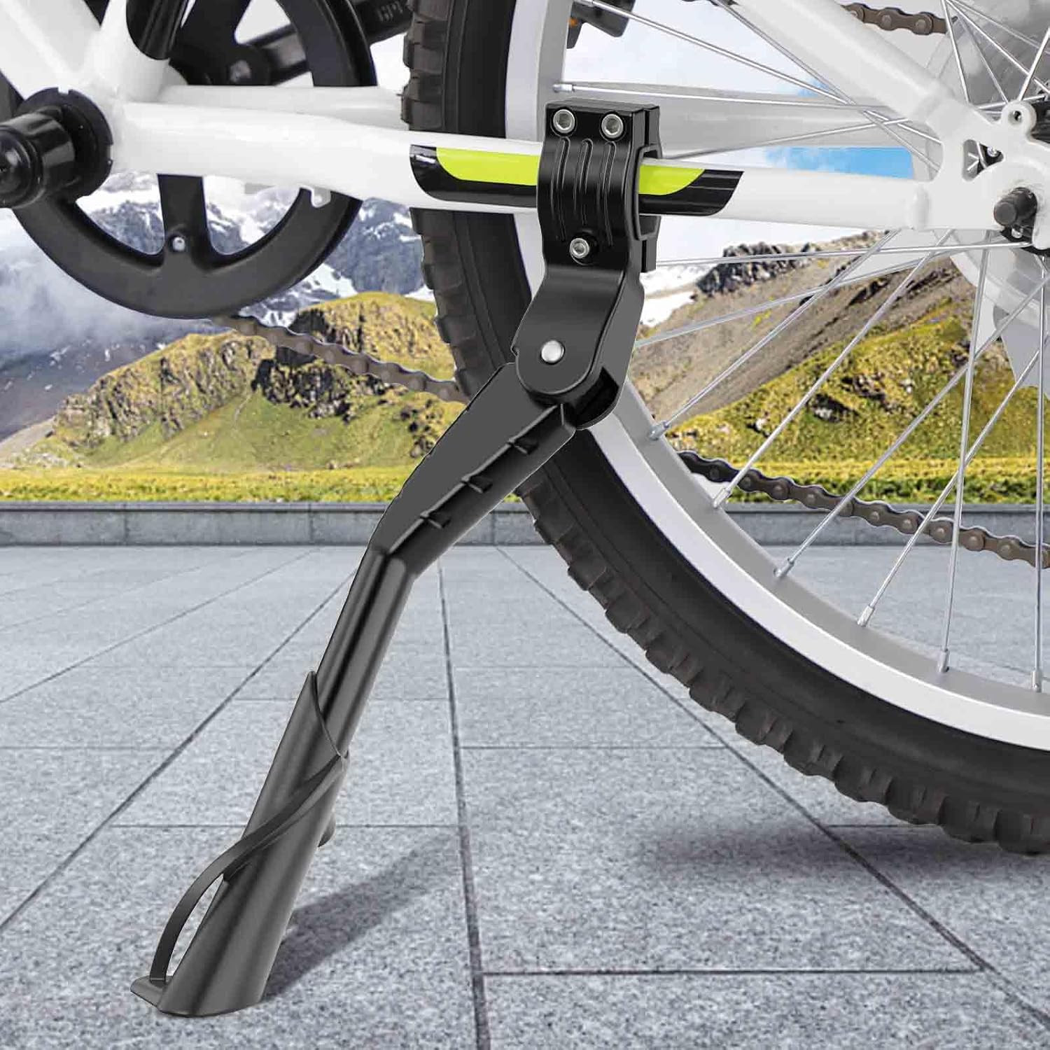Cyfie Adjustable Bike Kickstand for 24 26 27 27.5 28 29 Inch Wheel Rear Side Bic