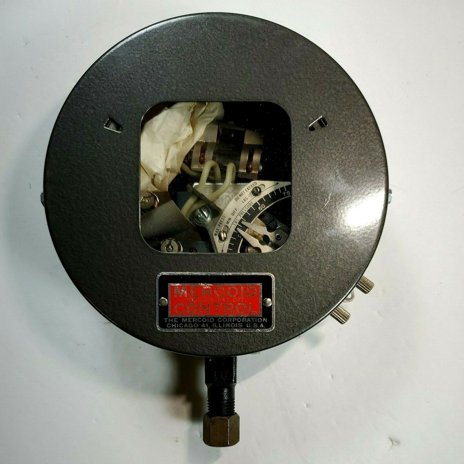 MERCOID CONTROL DA-61-3 RANGE 28S. 10" Vac. 75 Lbs. PRESSURE SWITCH