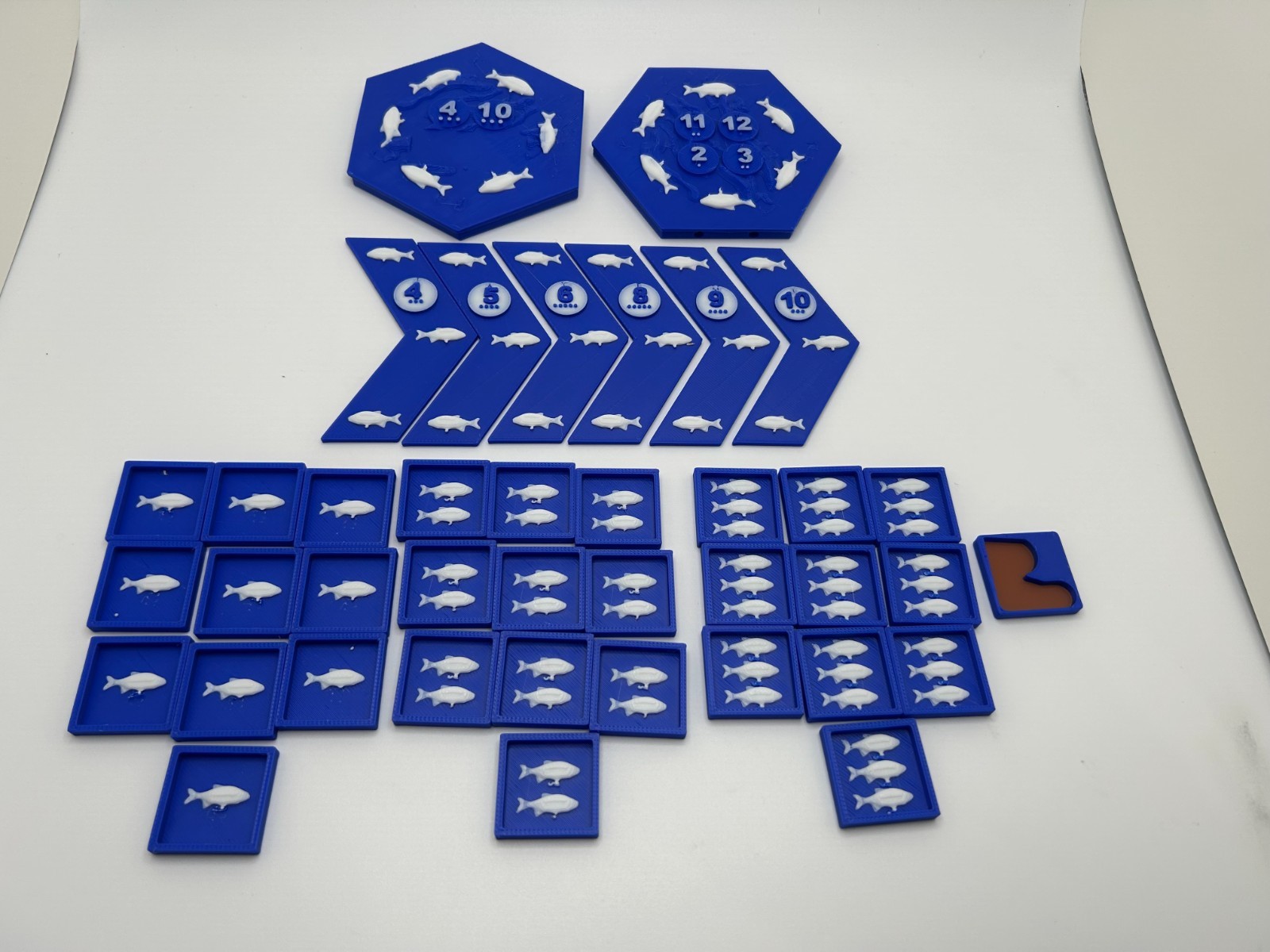 Catan 3D Printed Fisherman Hexes, Edges, and Tokens - Complete Set!