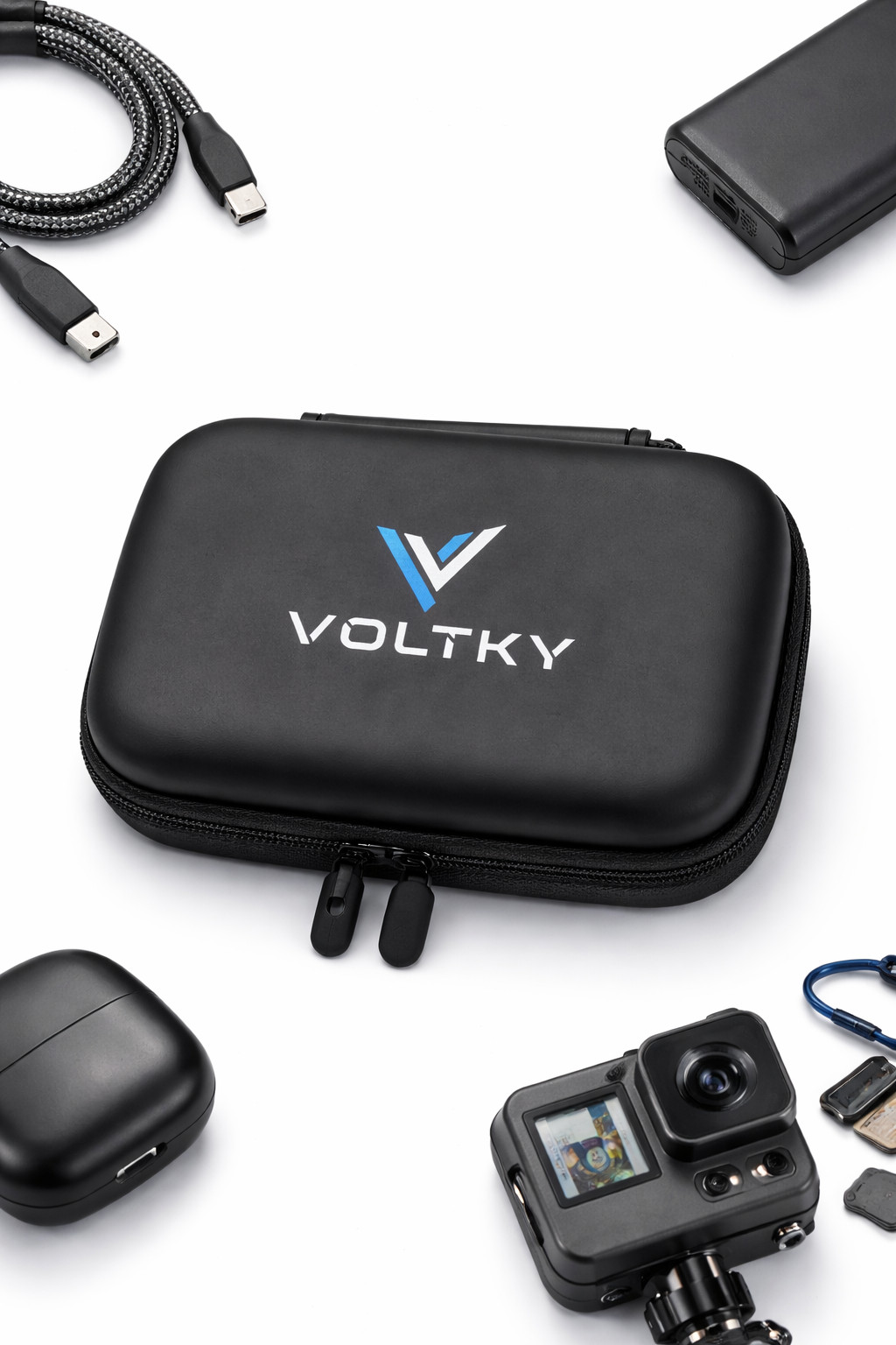 Voltky AI intelligent noise reduction wireless microphone USB C and lightning