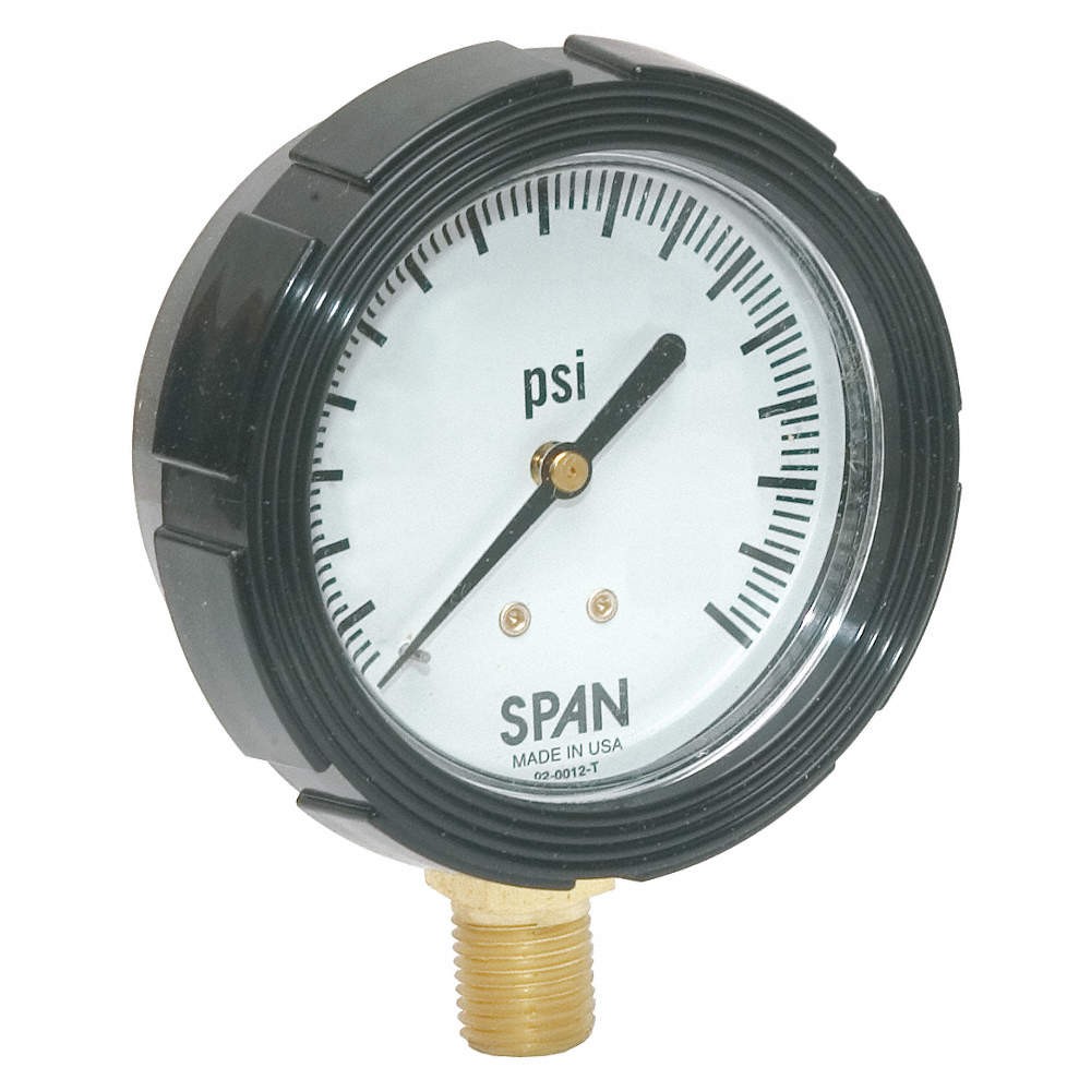 SPAN LFS-210-1500-G-KEMX Pressure Gauge,0 to 1500 psi,2-1/2In 5NMY7