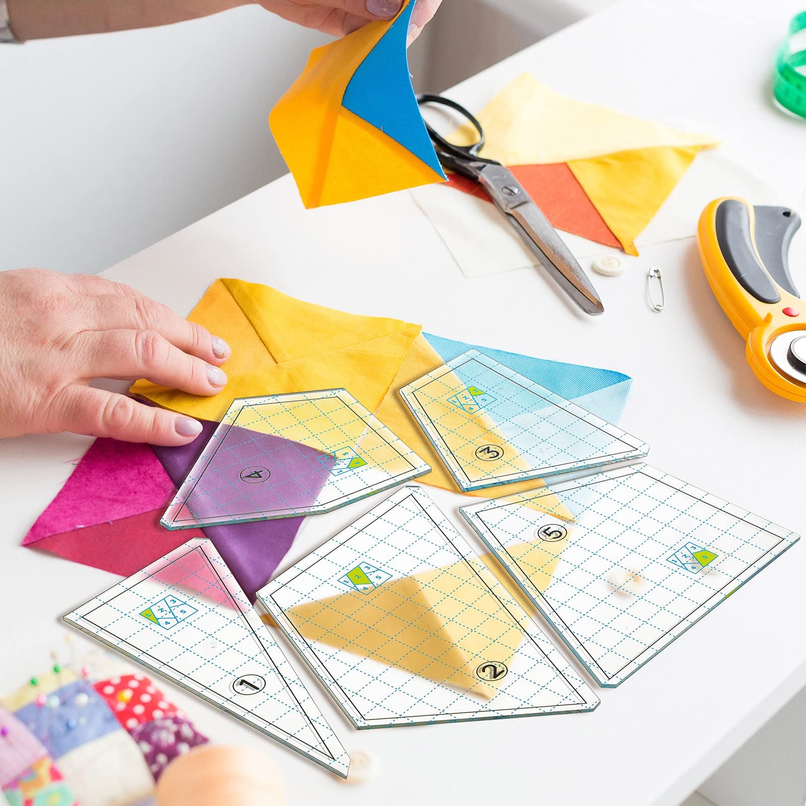 Quilting Template Set Acrylic Cutting Templates for Sewing Machine
