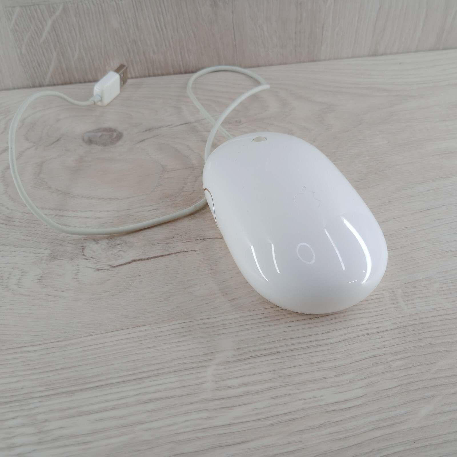 Apple Mouse Optical Wired USB White A1152 20" Cable TESTED & Working