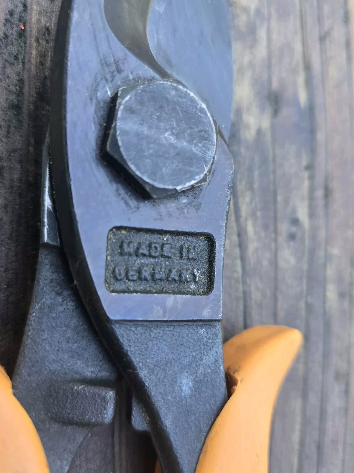 Vintage Klauke? Cable Cutter Germany One Hand Orange Handle