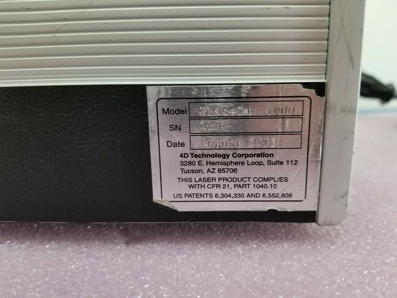 4D Technology Phasecam 4000 Reference Beam Shutter Controller