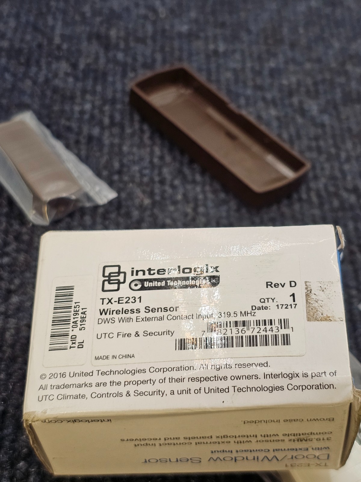 Interlogix TX-E231 Wireless Door / Window Sensor w/ External Contact Input