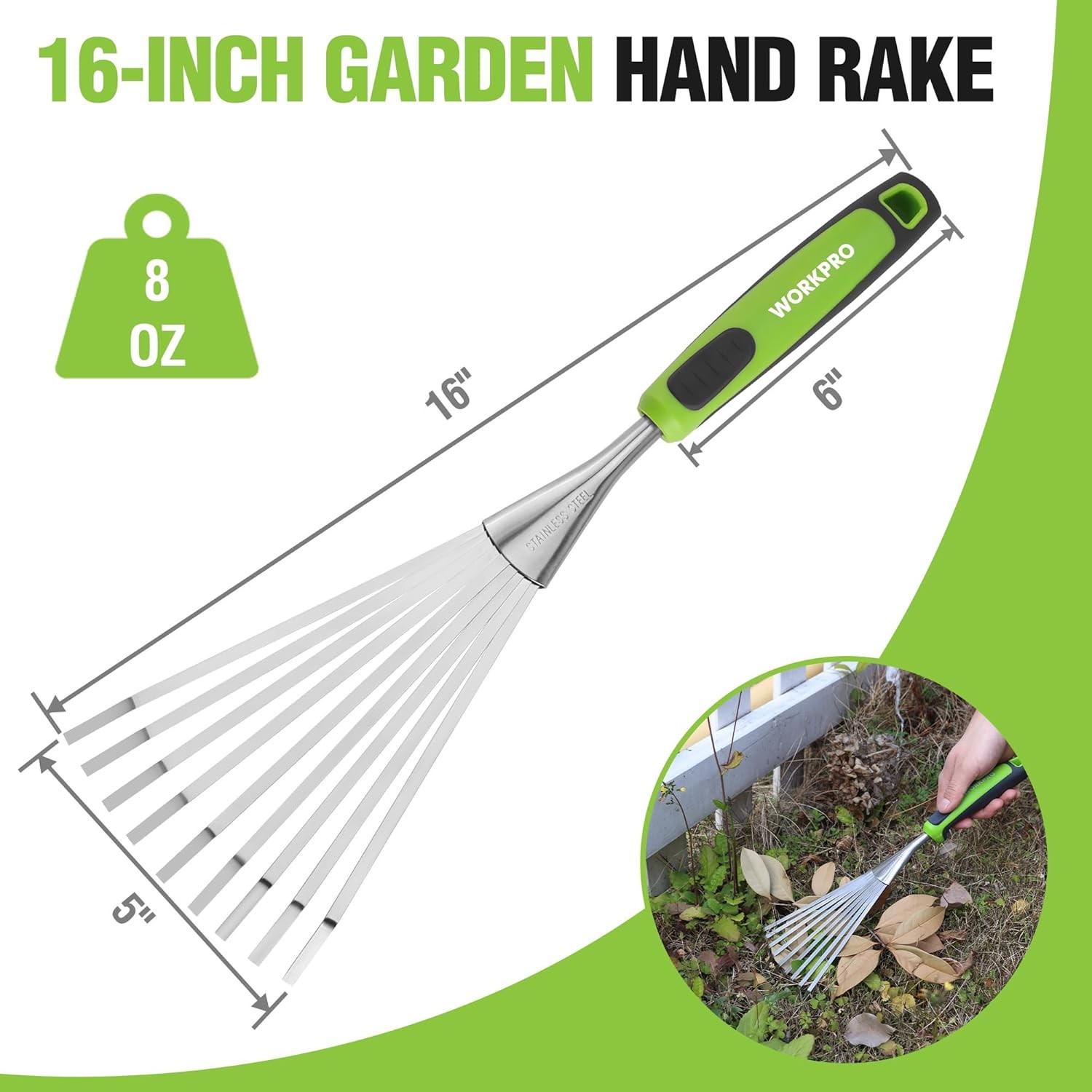 Comfortable soft grip handle, solid durable structure