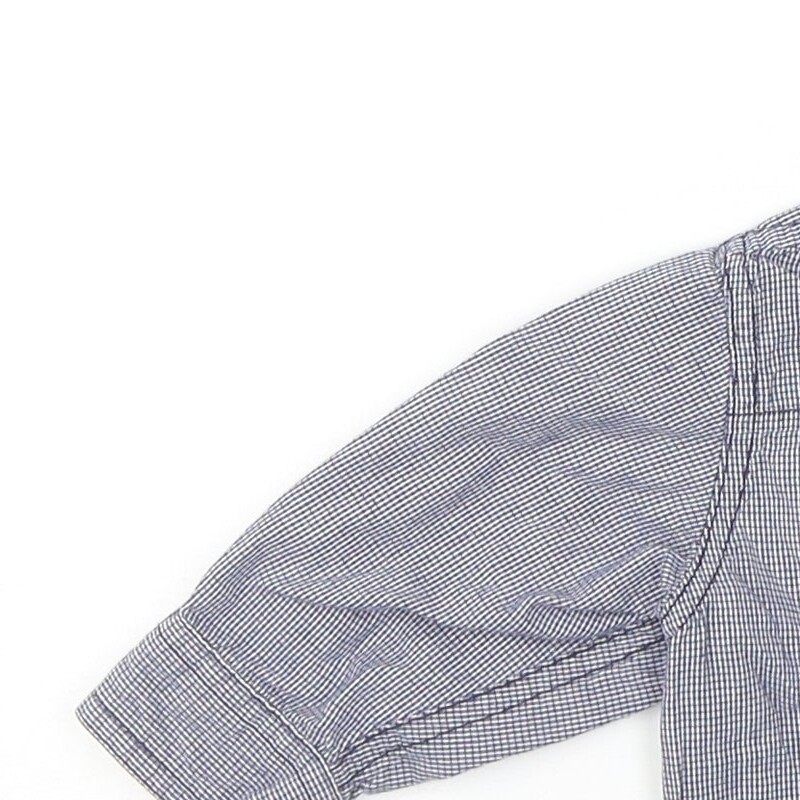 m Boys Blue 100% Cotton Basic Button-Up Size 6-9 Months Collared