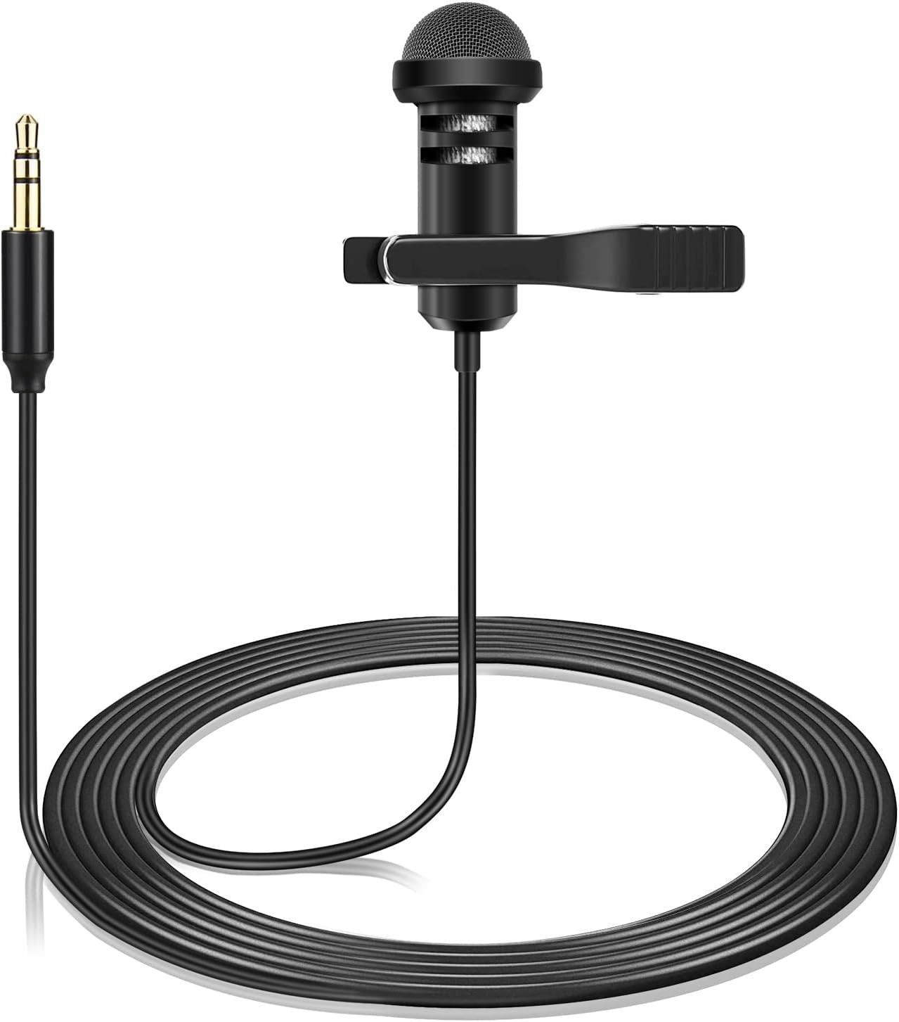 Lavalier Microphone for Rode Wireless GO 2 / ii & DJI Mic 5 Feet, Black