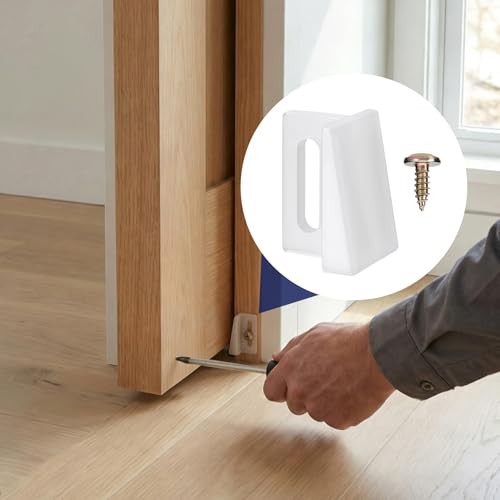 2 Pack Pocket Door Bottom Guide, Plastic Pocket Guide Sliding Door White