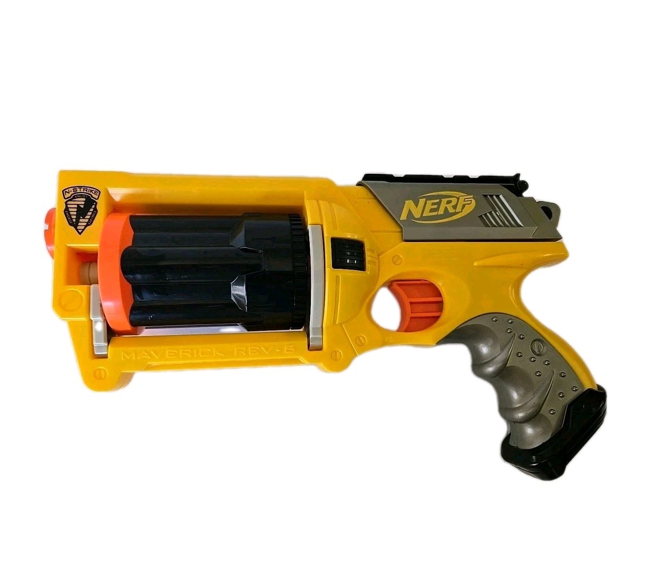 Nerf N-Strike Maverick Rev-6 Gun Blaster - Tested Works. No Darts