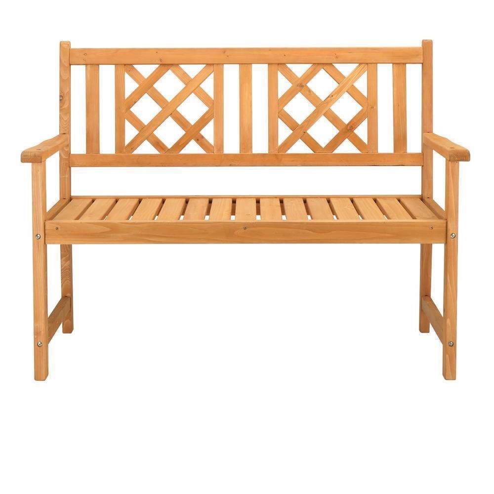 Fir Outdoor Bench Wooden 2 Person Rocking Chair for Patio Garden Backyard