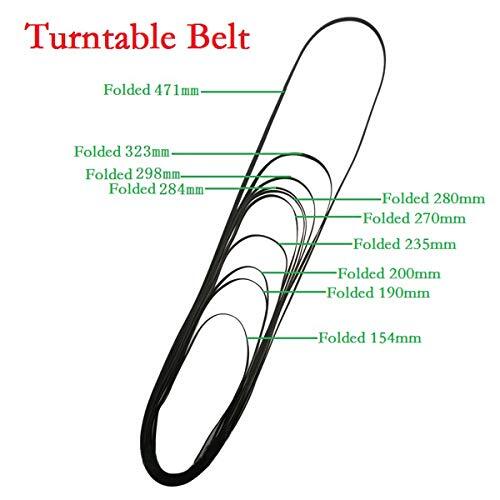 11pcs Turntable Belt Different Specifications Rubber Belt Replace Turntable