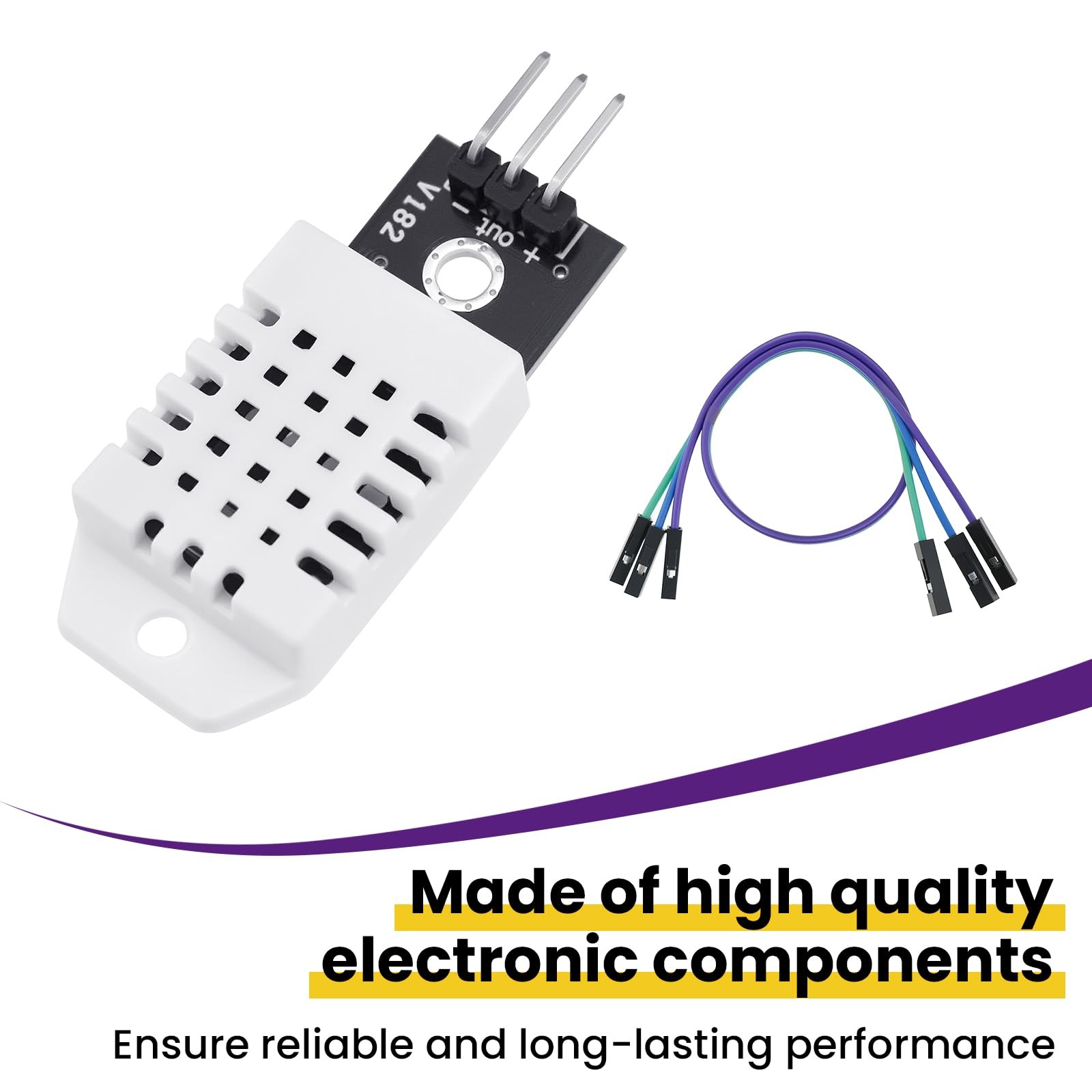 4Pcs DHT22/AM2302 Digital Temperature Humidity Sensor Module with Cable Temp ...