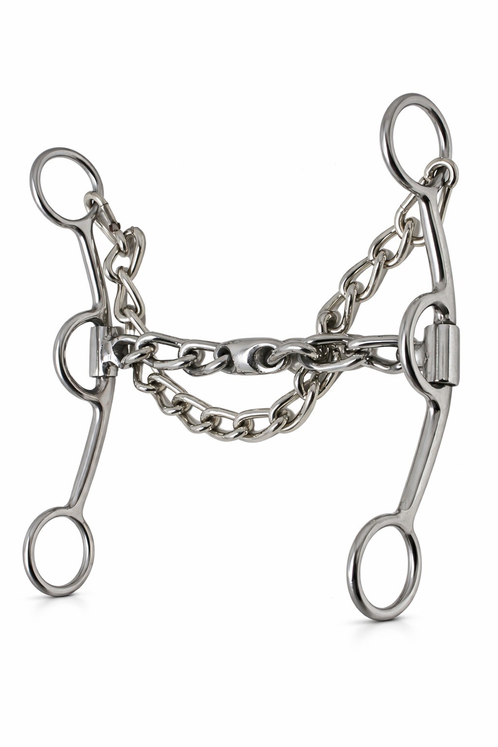 Horse Stainless Steel Western 5-3/4" Chain Gag Bit w/ Lozenge 35618D