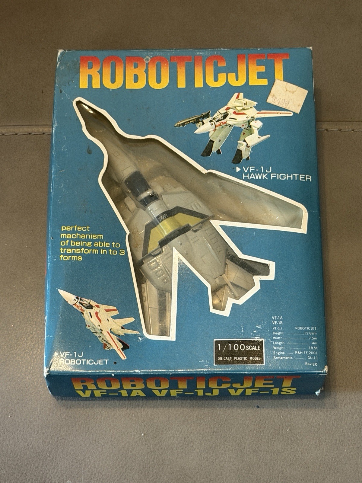 Robotic Jet VF-1J Hawk Fighter From Robotech / Macross