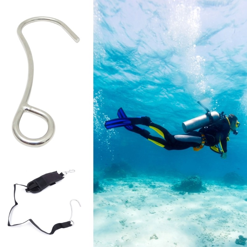 Stainless Steel Reef Hook Scubas Dive Current Single Hook Corrosion-Resistant