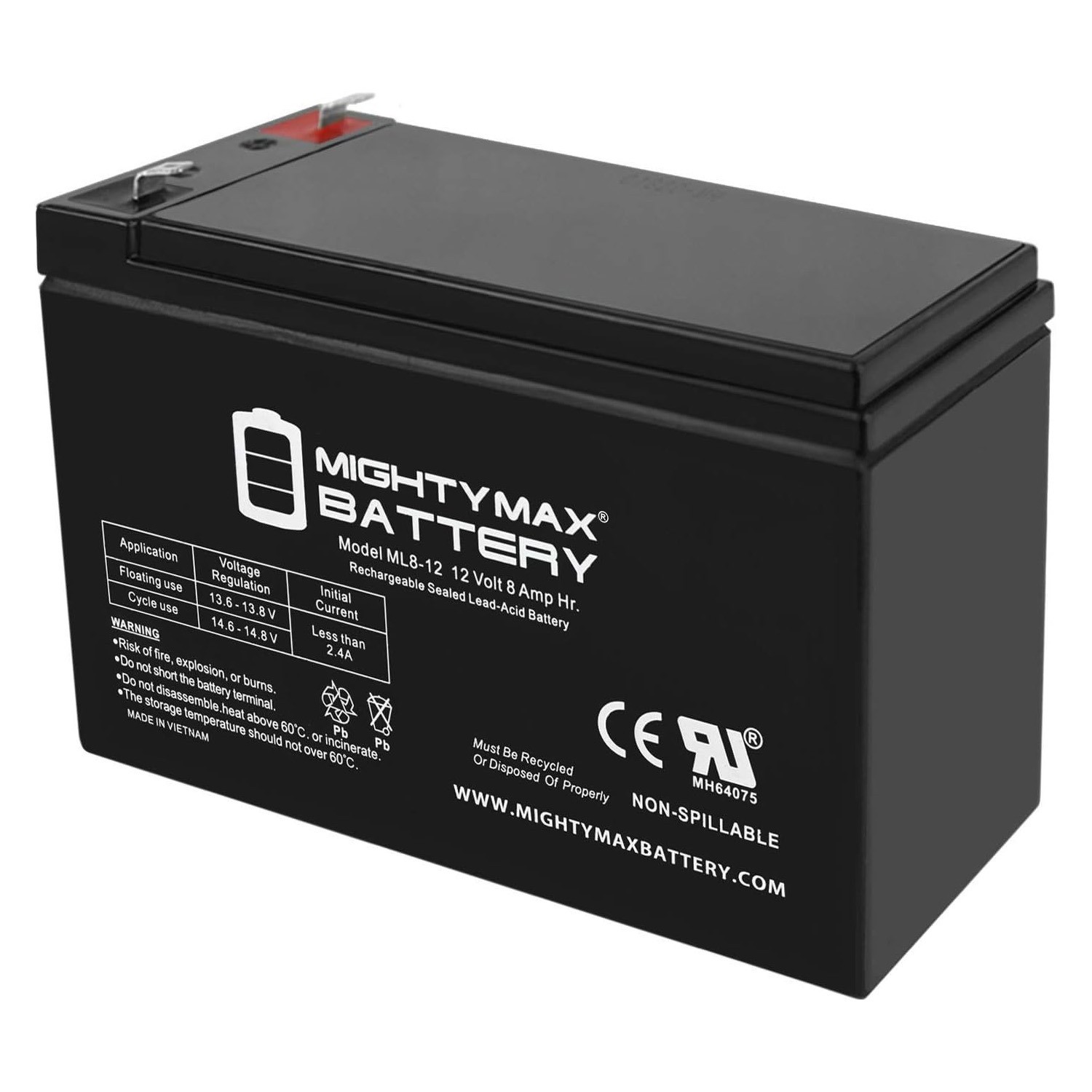Mighty Max 12V 8Ah SLA Replacement Battery for Verizon FiOS PX12080-HG