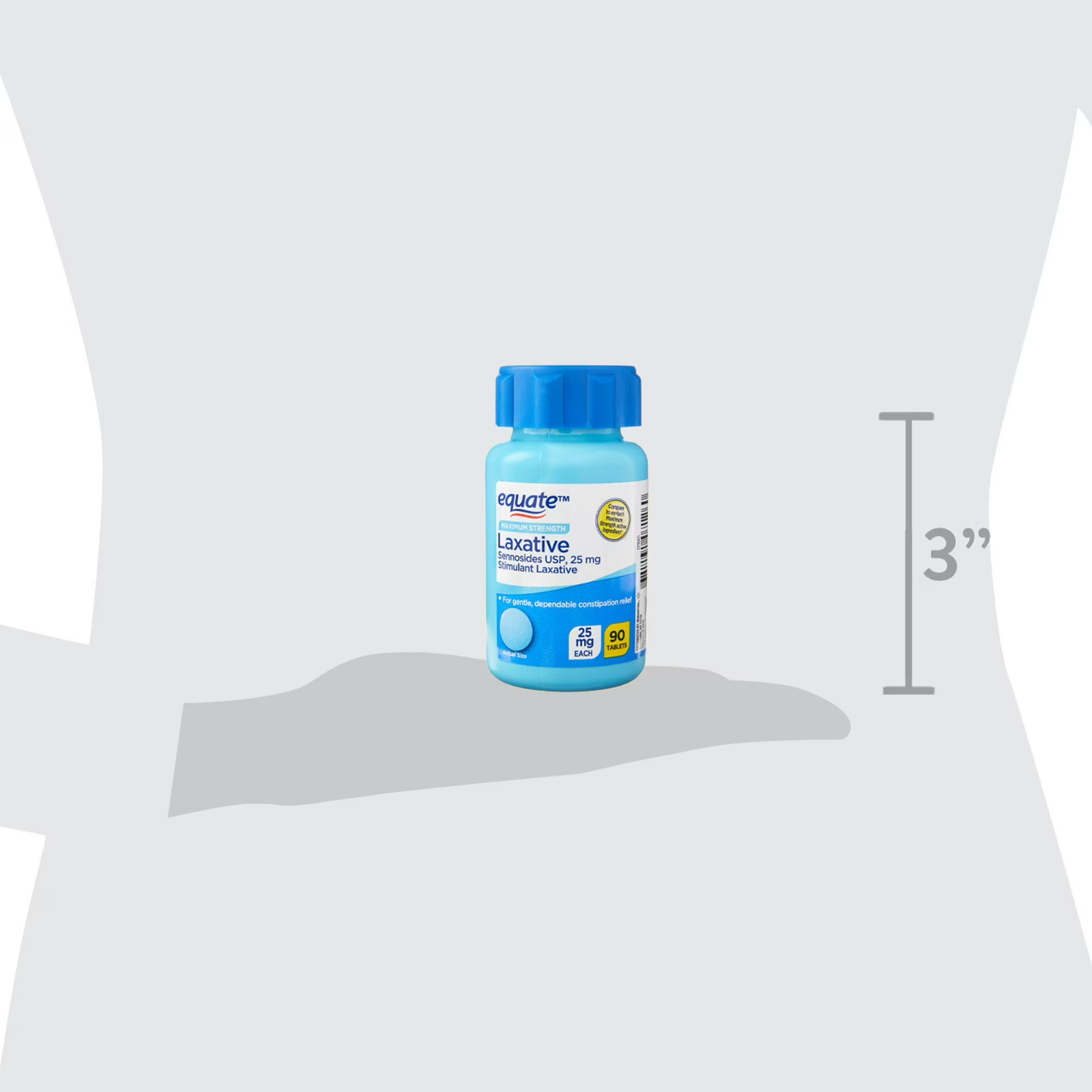 Equate Maximum Strength Sennosides USP Laxative Tablets 25 mg 90 Count, 2 Pack