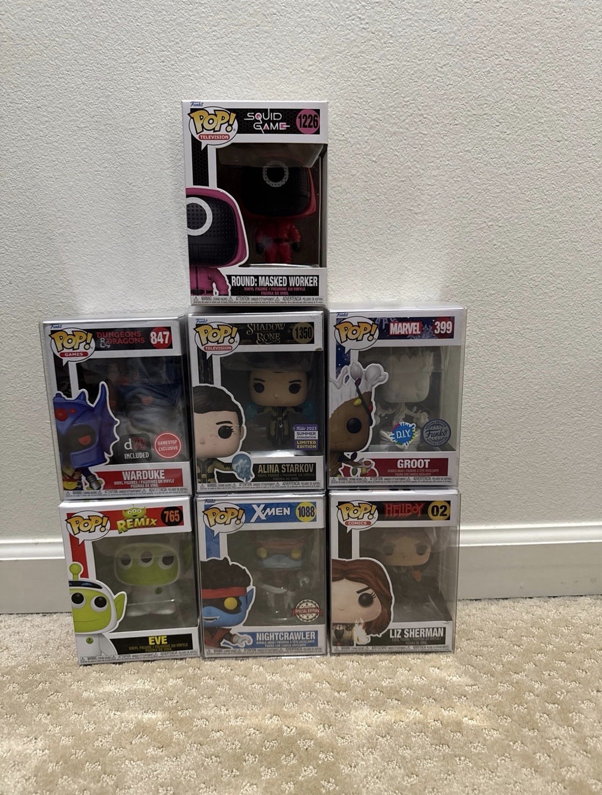 Funko Pop Vinyl Mixed Lot 6 Boxed GameStop Exclusive Squid Game Marvel X-Men