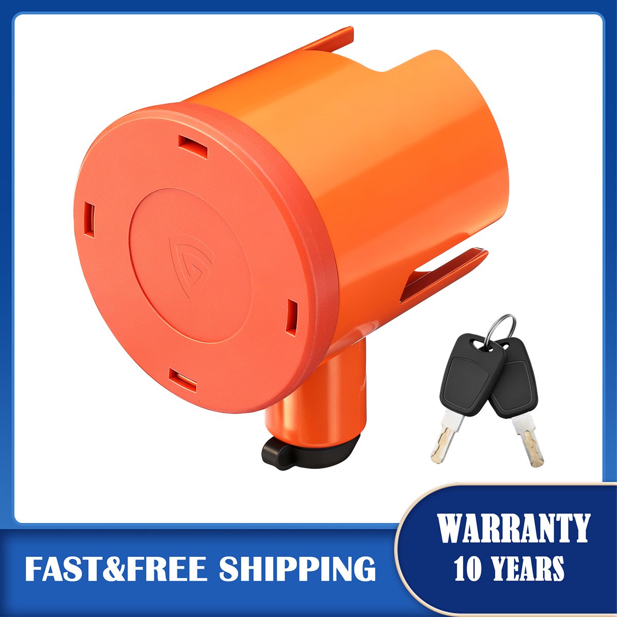 Heavy Duty Security Trailer Coupler Lock Carbon Steel Fits 2-5/16 Inch Hitches