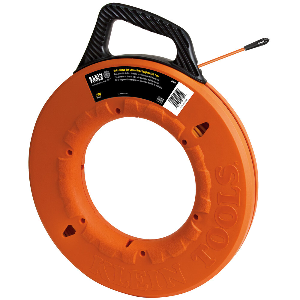 Klein Tools 56059 200 ft. Multi-Groove Non-Conductive Fiberglass Fish Tape