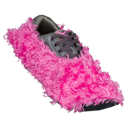 KR Strikeforce Bowling Pink Fuzzy Shoe Covers No Wet Foot for Bowling Shoes