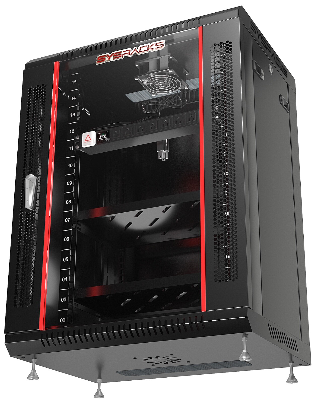 18U Sysracks Wall Mount IT Data Network Server Rack Cabinet Enclosure 24" Depth