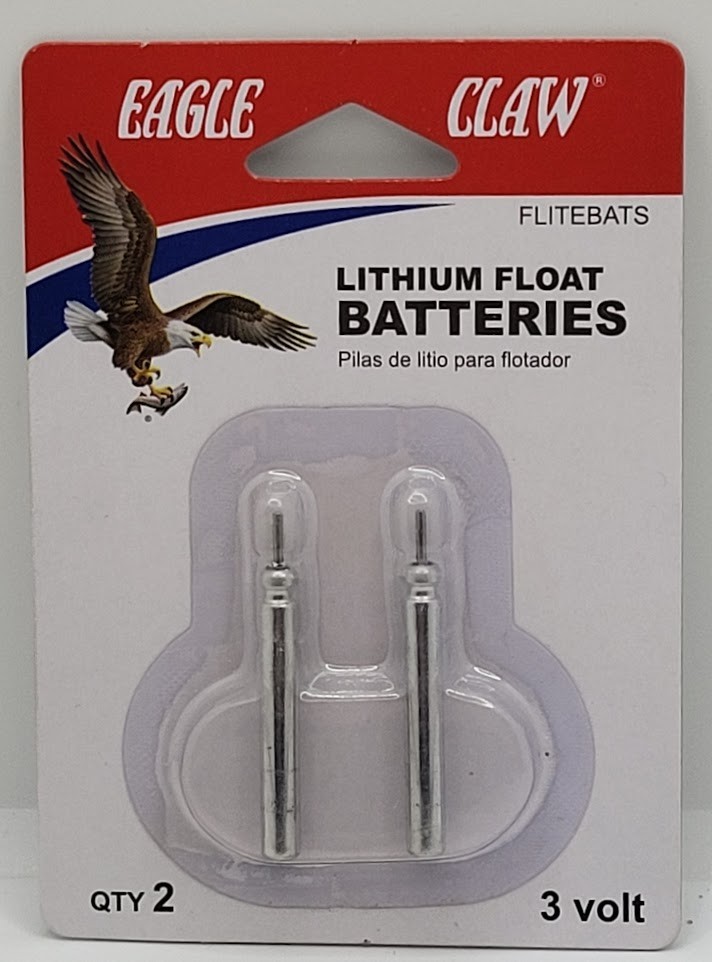Eagle Claw 3 Volt Lithium Float Batteries (pair) for Lighted Fishing Bobbers