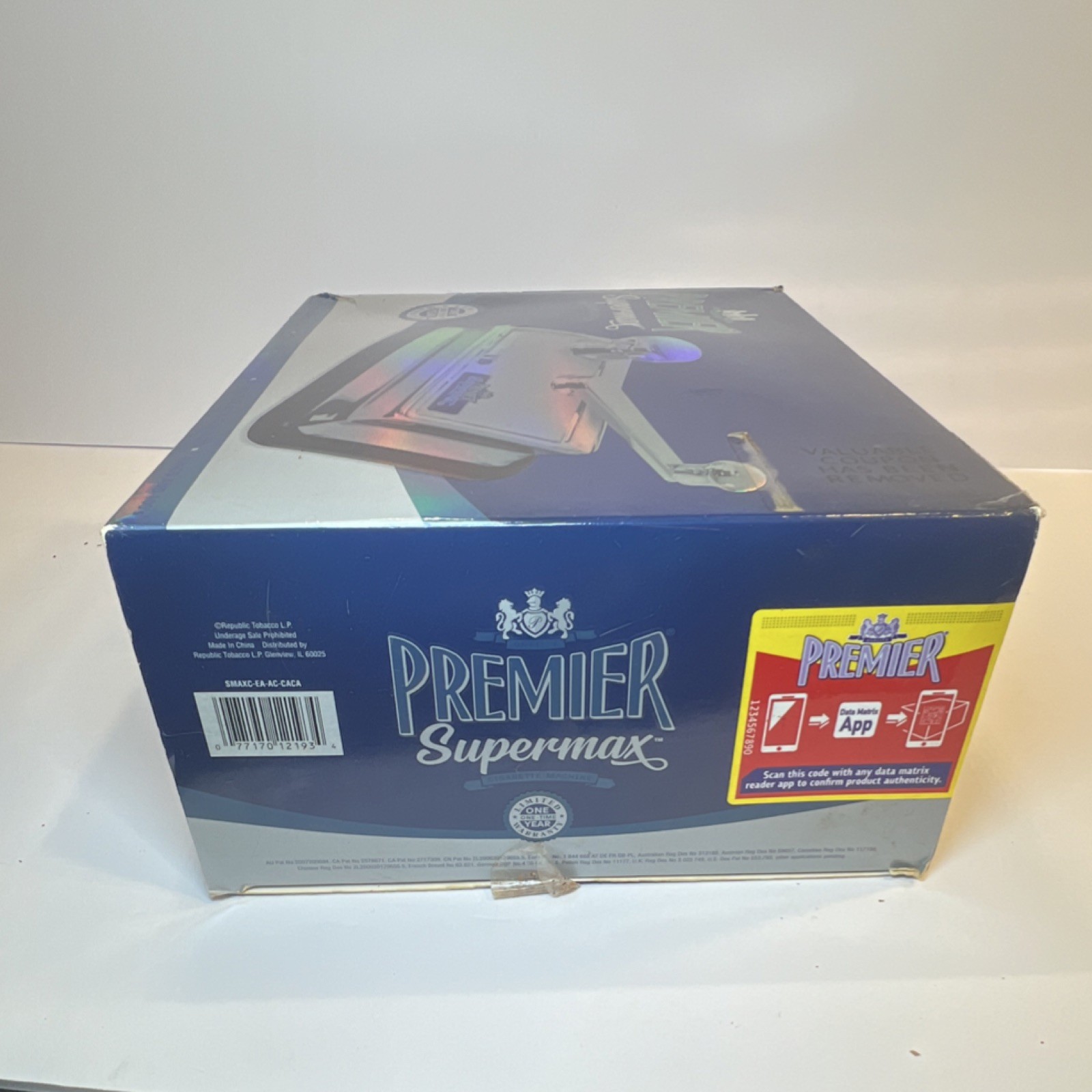 Premier Supermax Cigarette Tobacco Rolling Machine Maker w/ Box