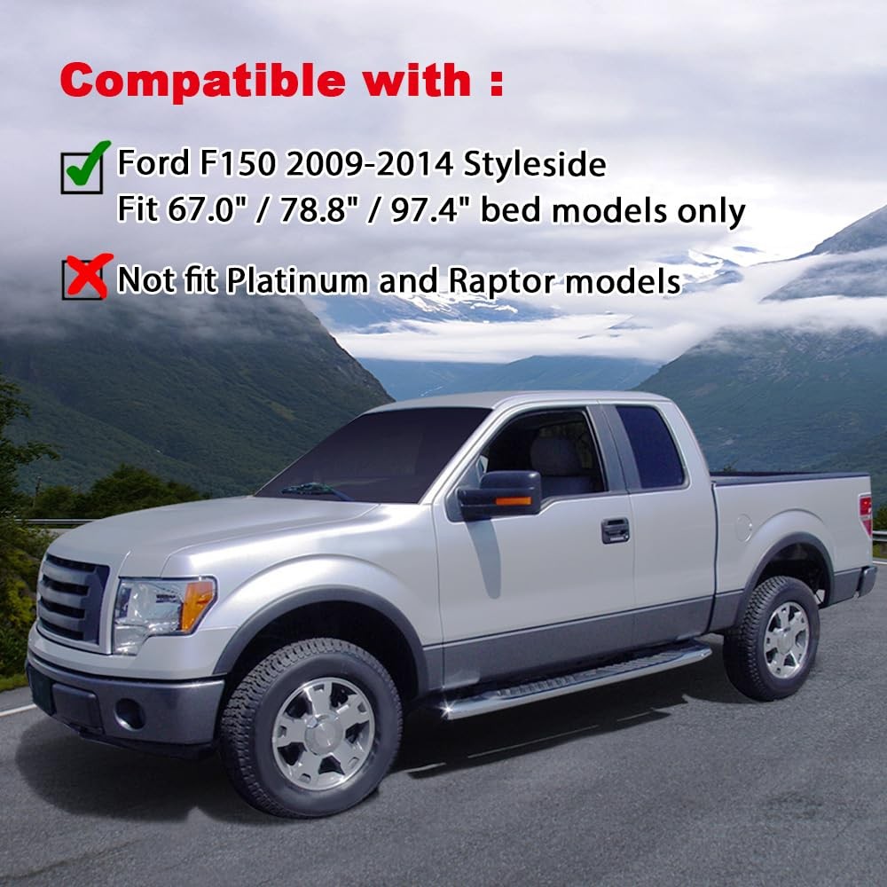 2009-2014 Ford F150 Styleside Factory Style Fender Flares Kit Compatible