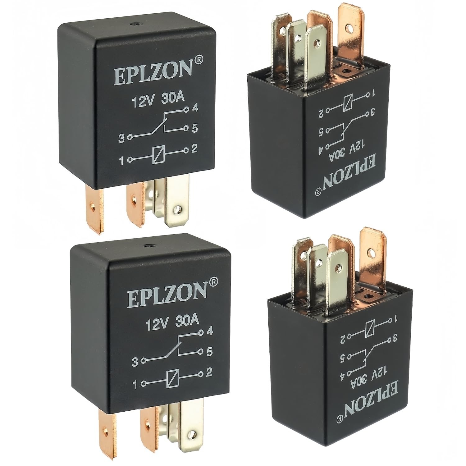 5 Pin 12V 30A SPDT Relay High Performance Multi-Purpose Waterproof Stable Rel...