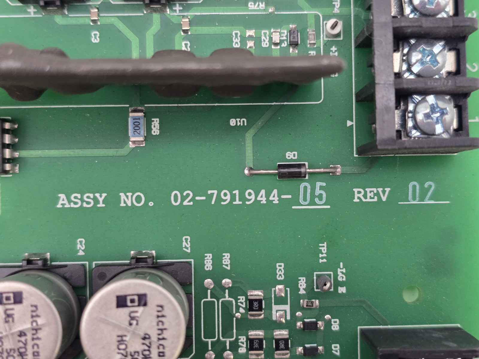 Liebert 02-791944-05 Processor Board Rev 2 Gate Driver Nichican 470uF 50V