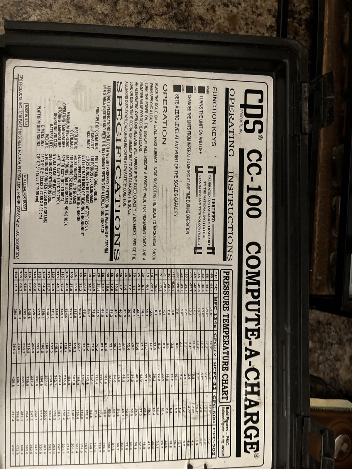 CPS COMPUTE-A-CHARGE Model CC100.