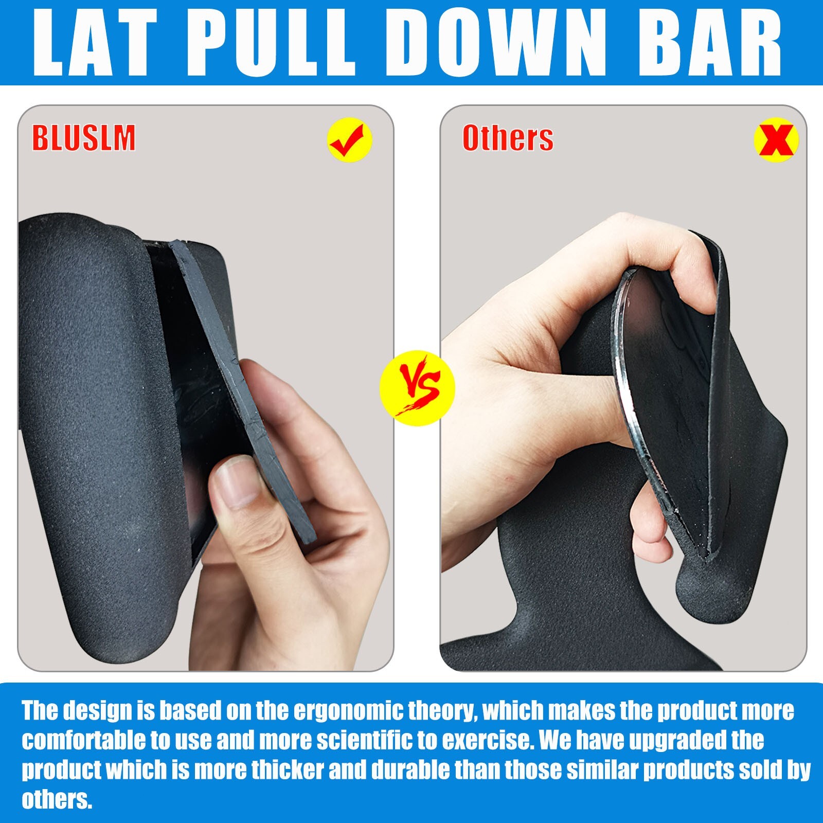 5Pcs LAT Pull Down Bar for Cable Machine Pulldown T Bar V Bar Cable Attachments