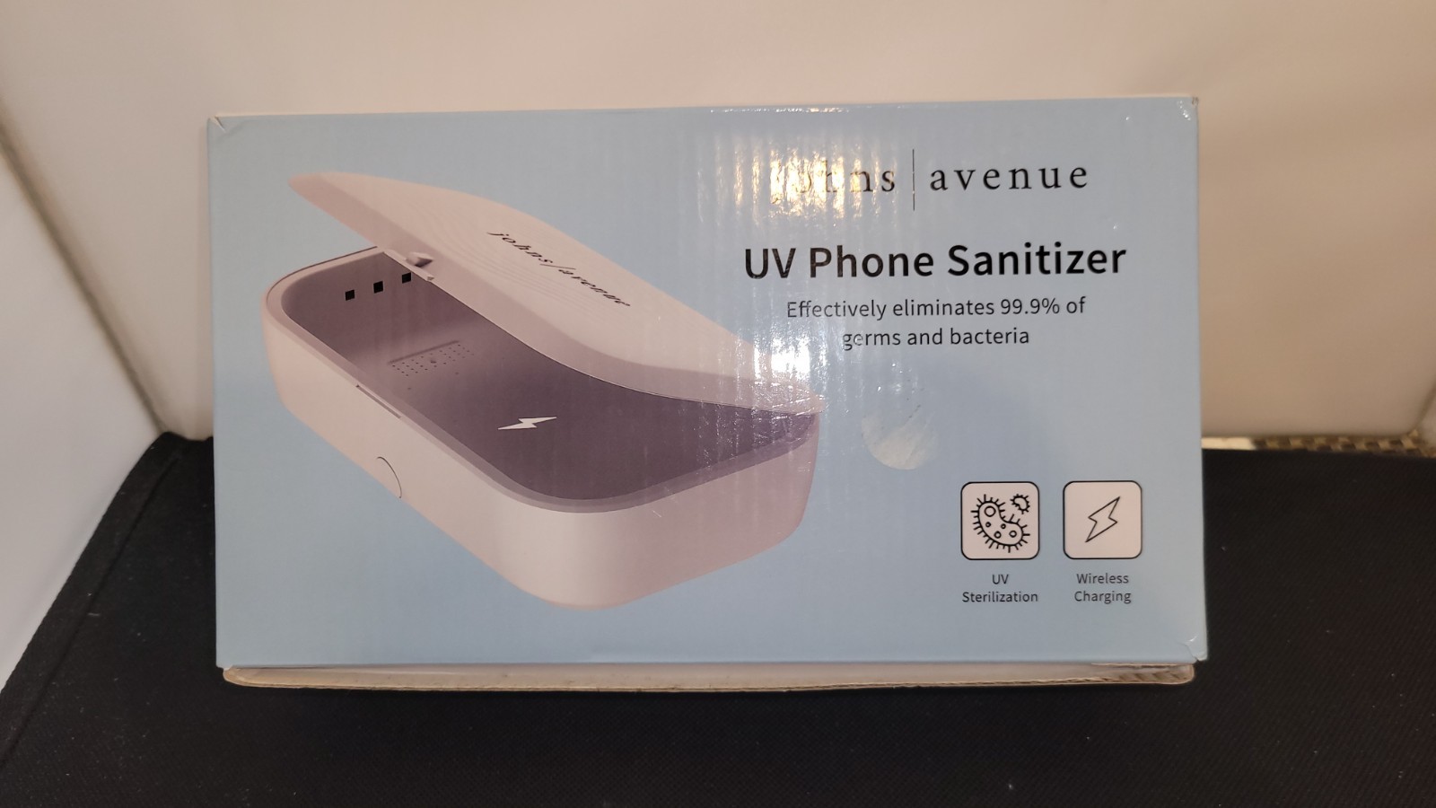 Johns Avenue UV Phone Sanitizer, lfx-168, Kills 99.9% Of Germs, WL Charging, NIB