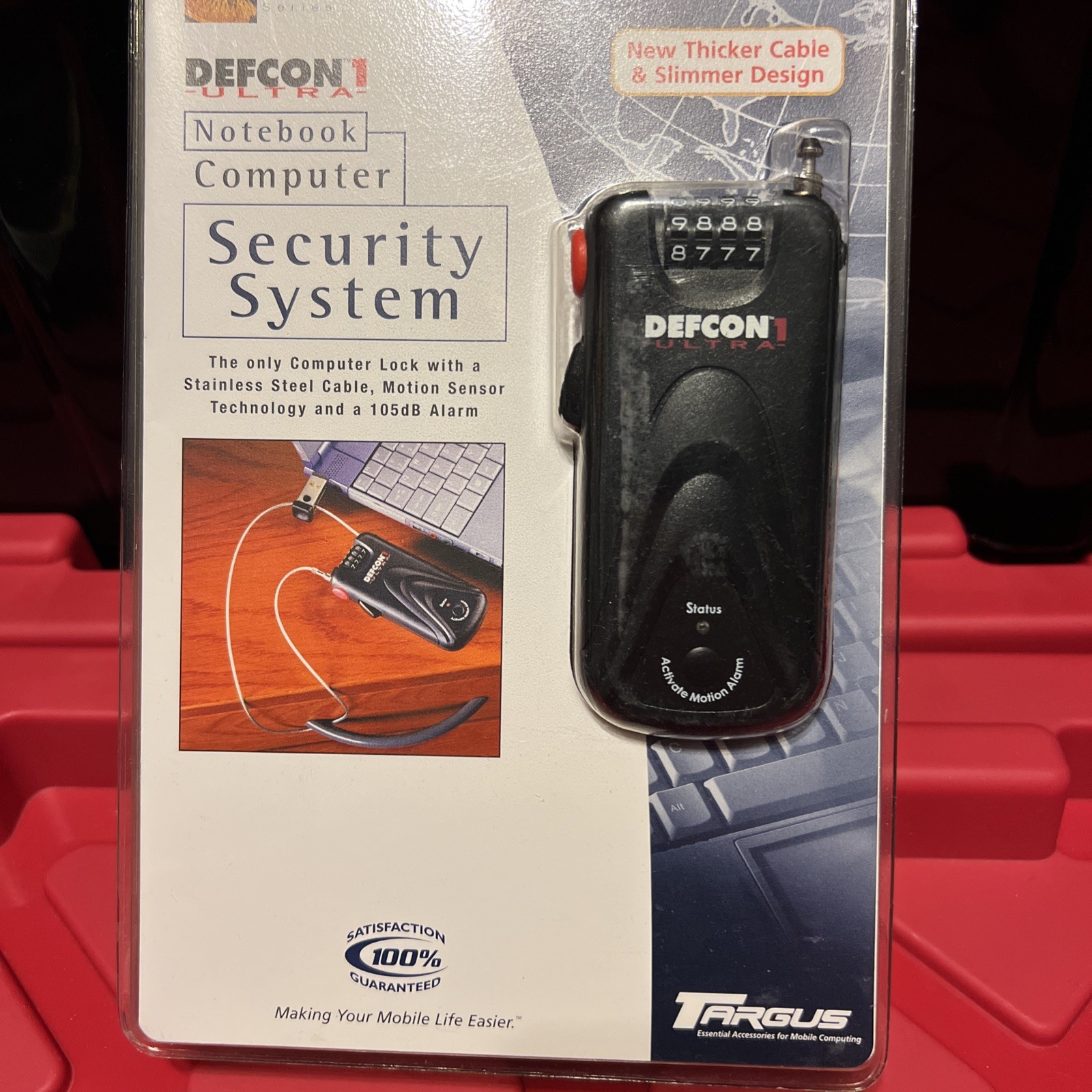 Targus PA400 Defcon 1 Ultra Notebook Luggage Alarm Computer Security Lock - NEW!