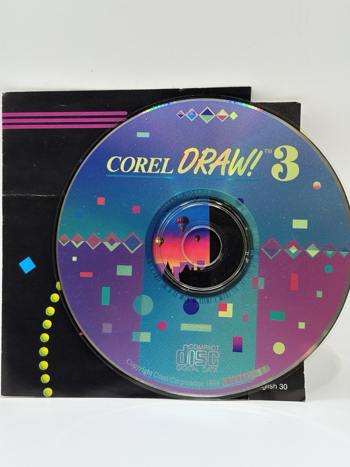 COREL DRAW! 3 1994 Disc