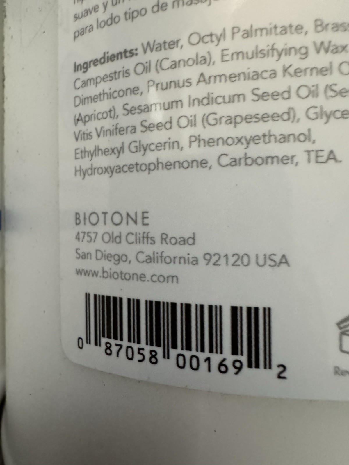 2 BOTTLES Biotone Advanced Therapy Massage Lotion, 128 Ounce Ea. NEW