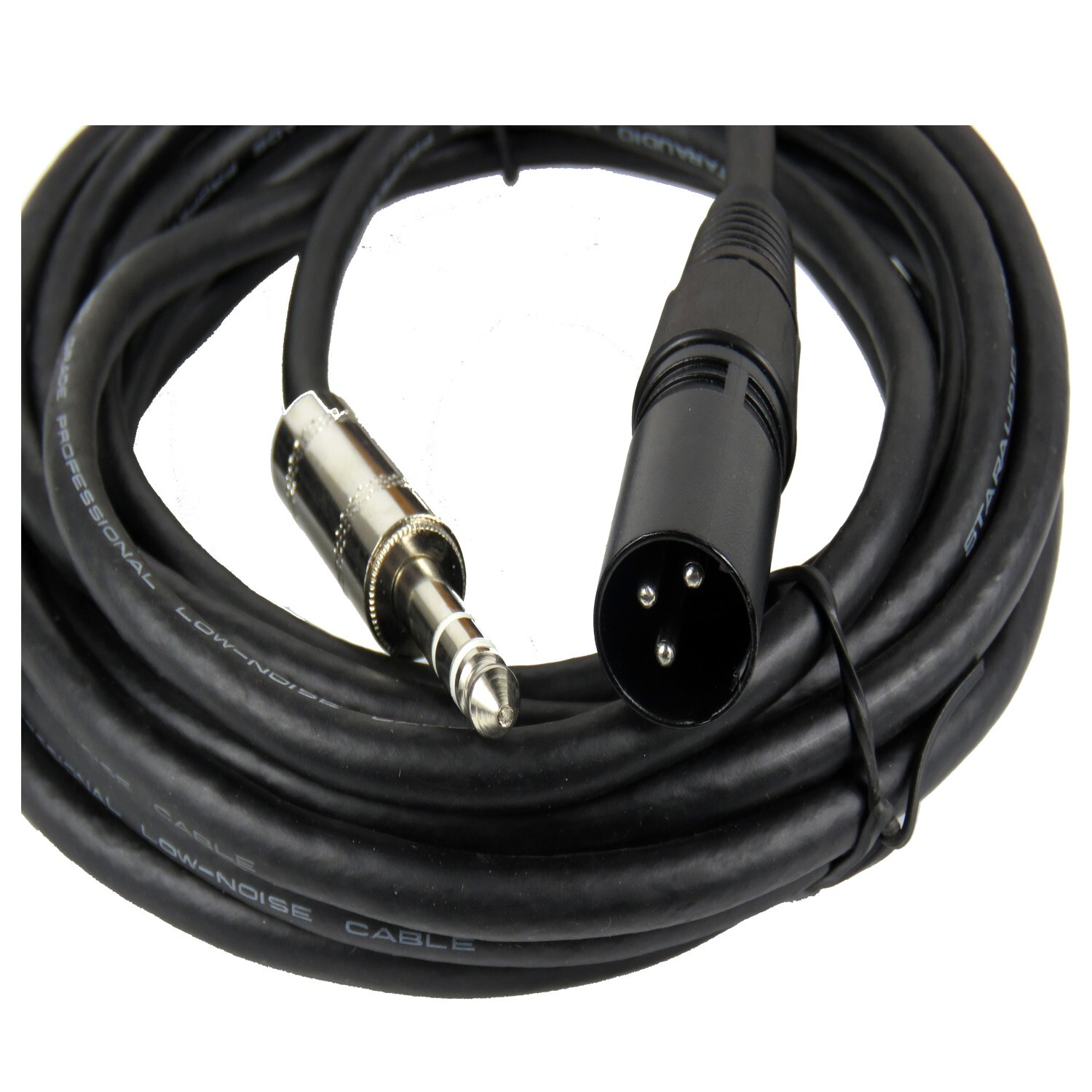 15FT XLR 3-Pin Male To 6.35mm 1/4" Stereo Mono Shielded PA DJ Speaker Cable Cord