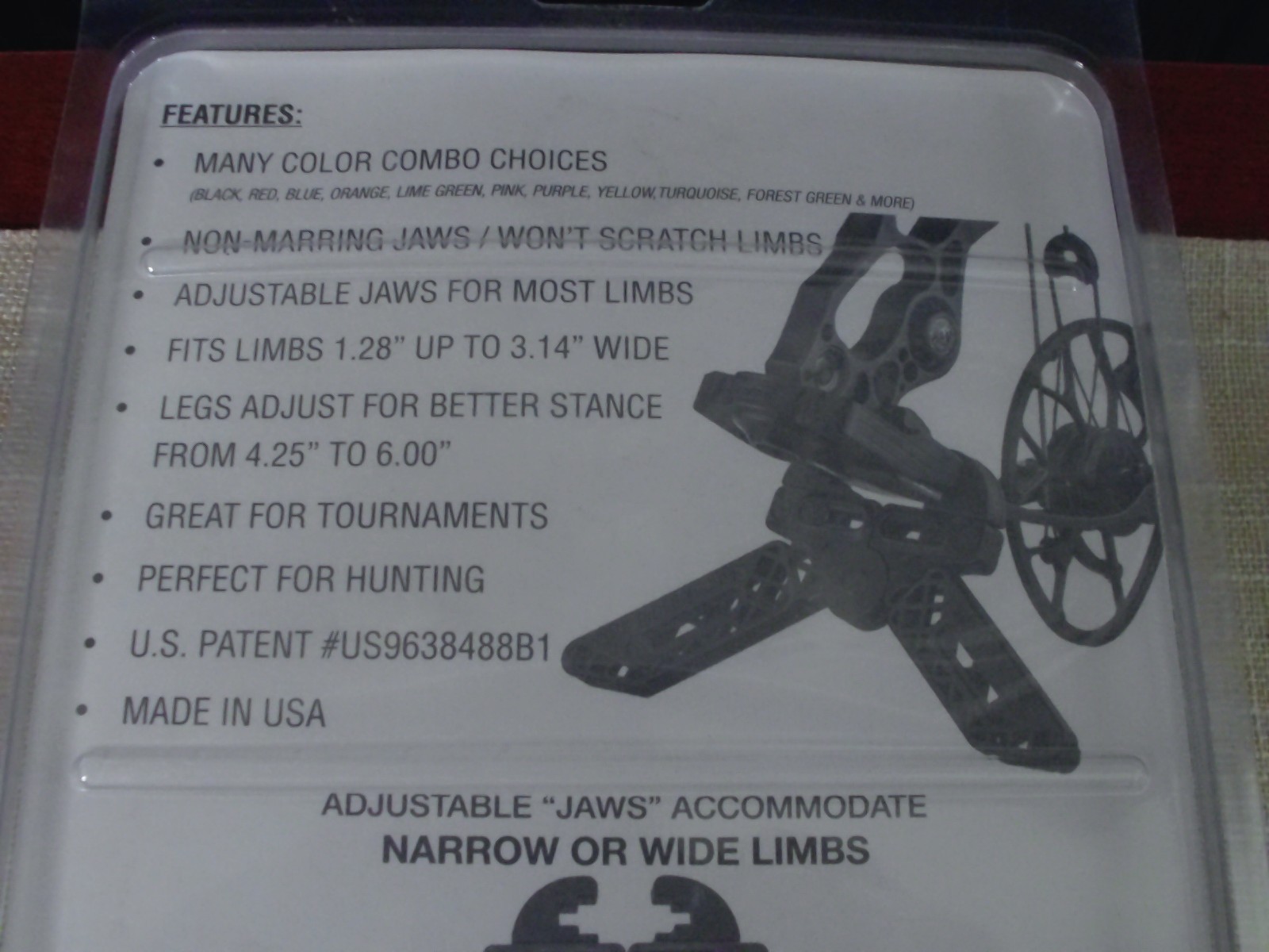 Pine Ridge Archery Kwik Stand Bow Kickstand, Blue
