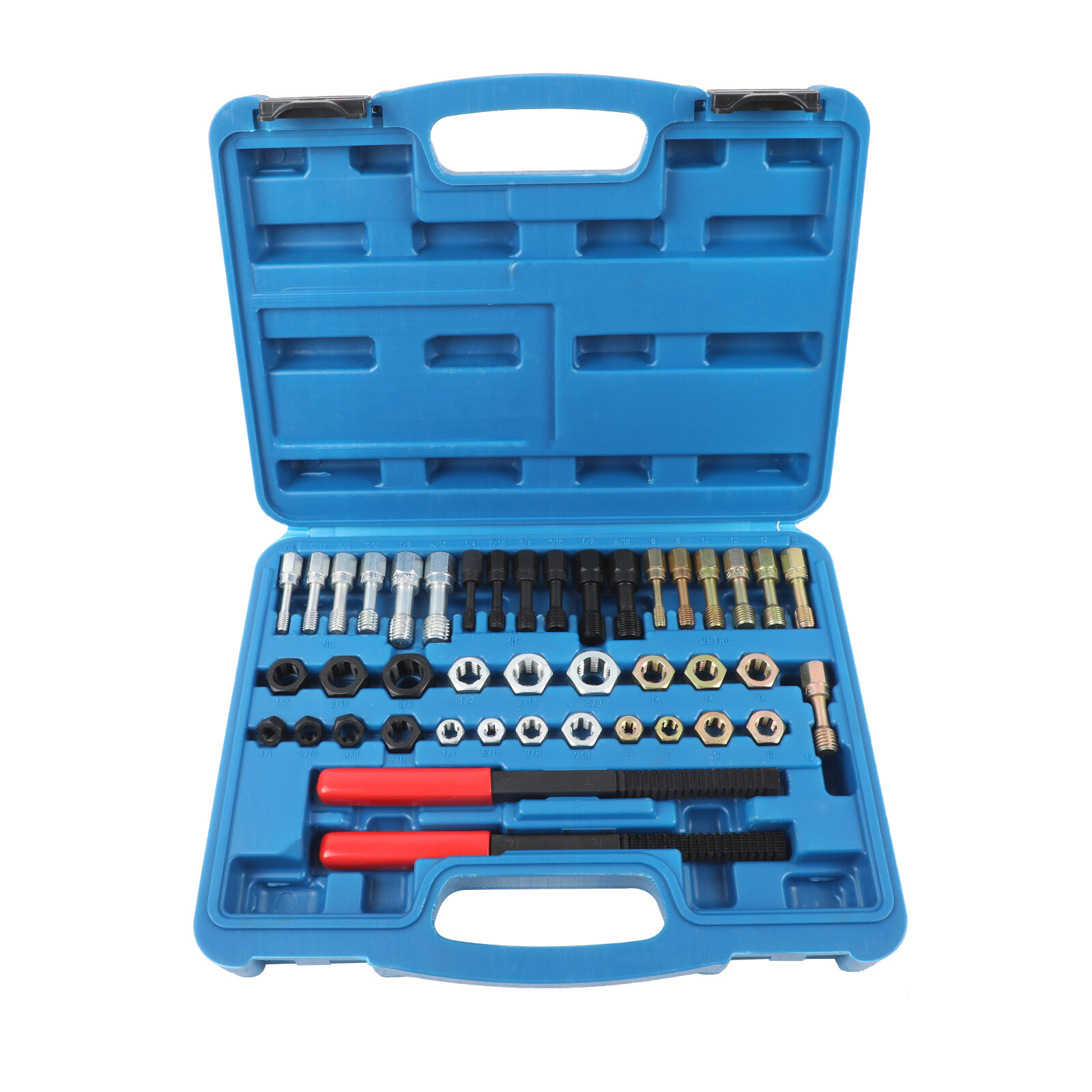 42Pcs Metric Thread Restorer Kit UNC UNF Thread Chaser Set Rethread Repair Tool