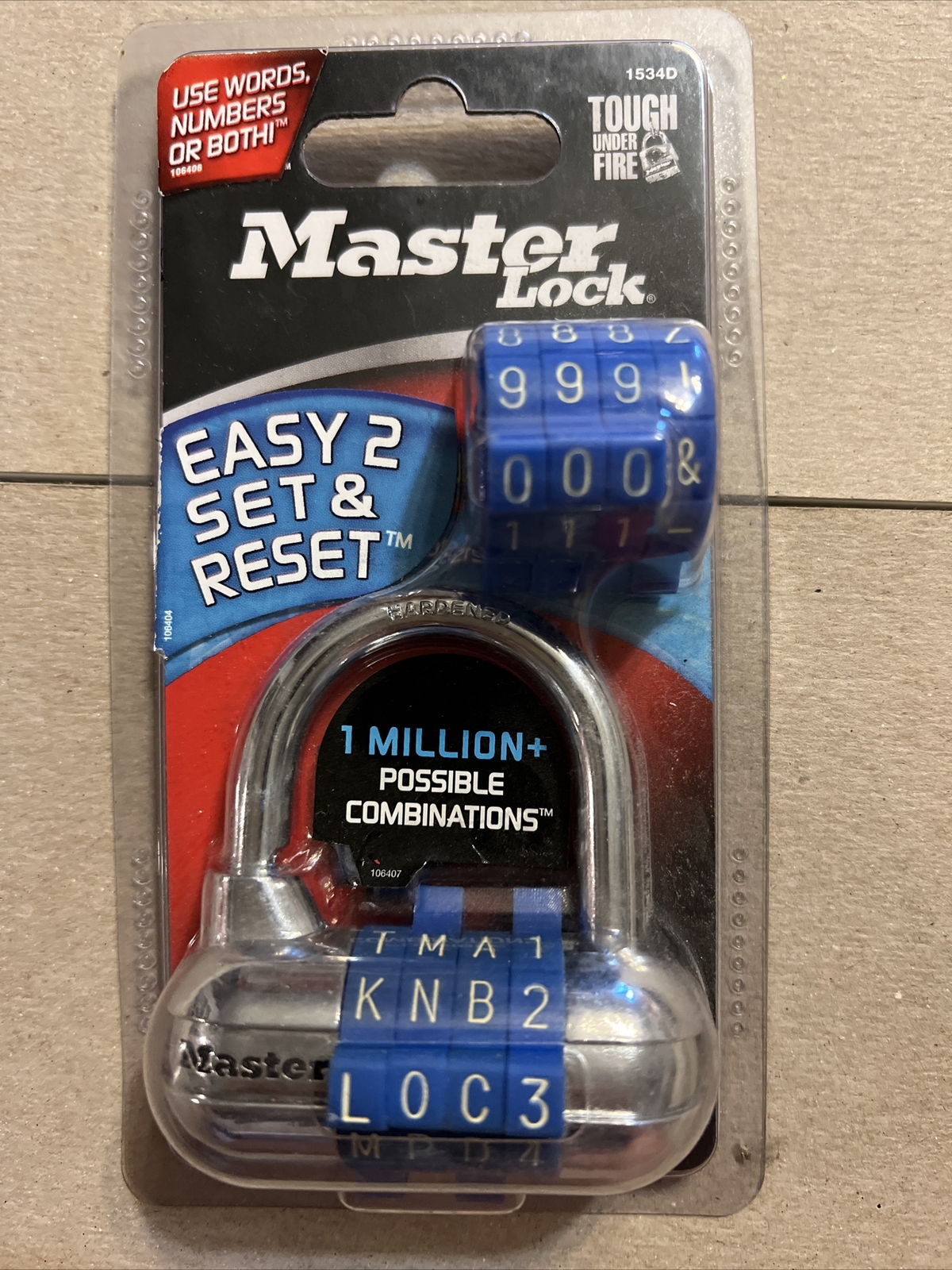 Master Lock Easy 2 Set & Reset Combination Lock