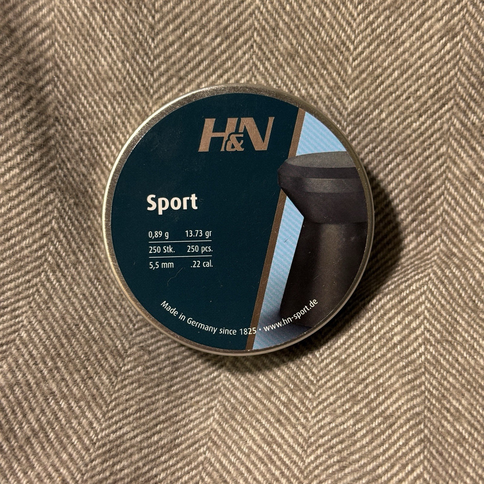 New & Sealed! H&N Sport 5.5mm/.22 cal. Training Air Gun Pellets, 250 pcs.