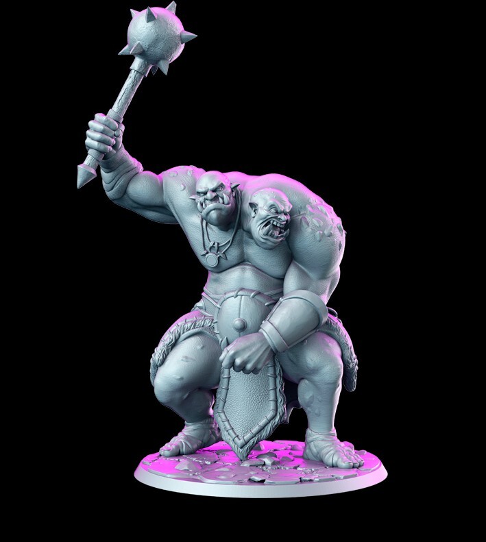 Dungeons and Dragons - HD Resin Print - 80mm Base - Large Giant - Ettin