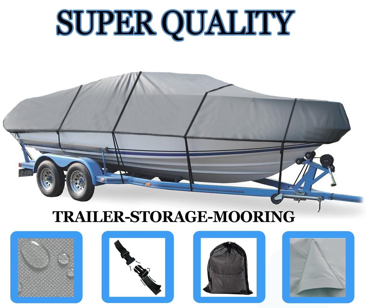 GREY BOAT COVER FOR CROWNLINE 236 SC 2010 2011