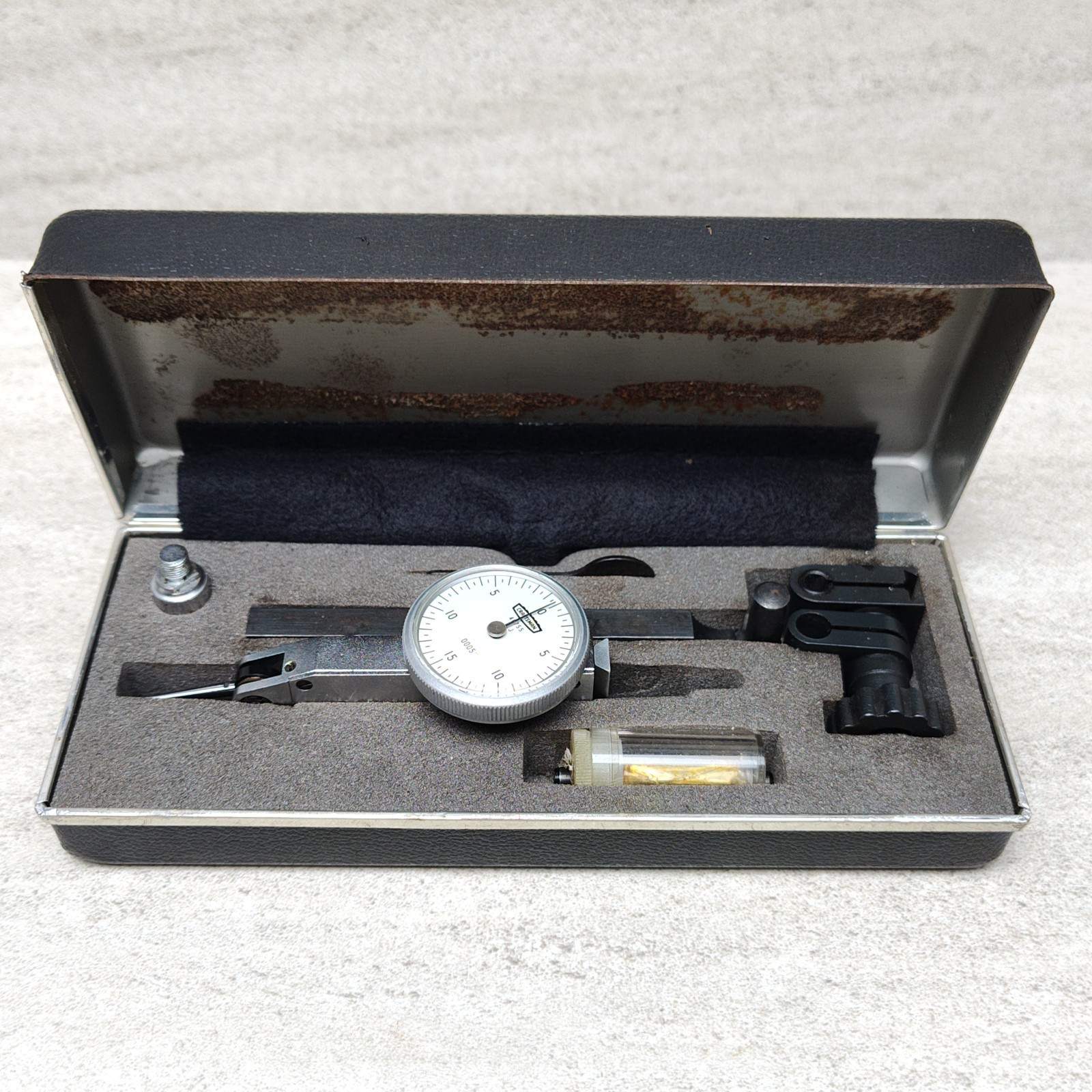 Craftsman 40755 Dial Test Indicator .0005" w/ Case and Accessories, Japan