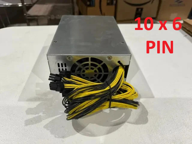 *NEW* 1600W GPU PSU MINING Power Supply for BTC ETH- 10x6-PIN 110V-220V