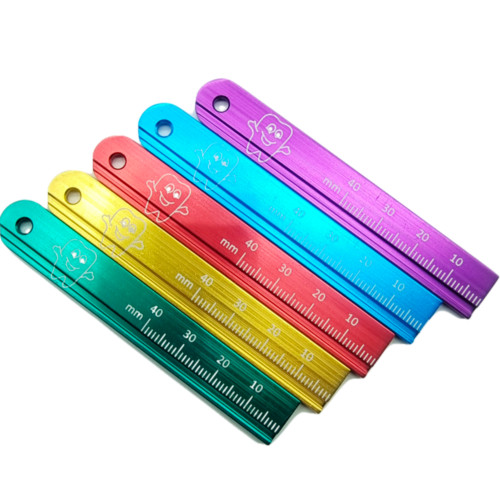 5 Pcs Aluminium Dental Endo Rulers Span Measure Scale Endodontic Dentist Tools